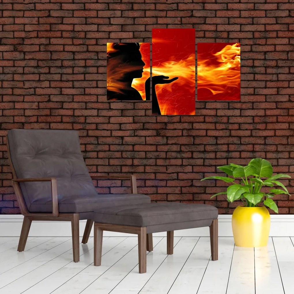 Tablou femeii în foc (90x60 cm)
