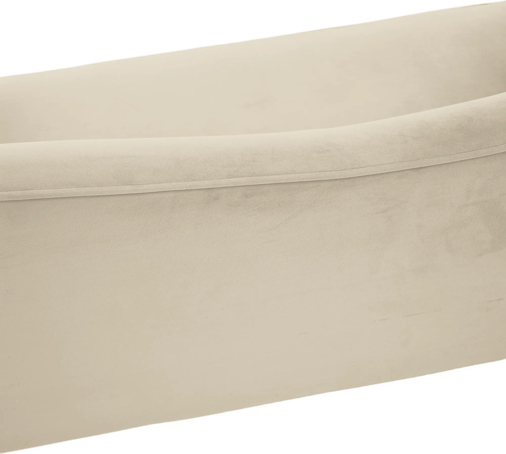 Canapea cu 3 locuri de design, ţesătură Velvet bejgold crom auriu, EZIO TYP 3
