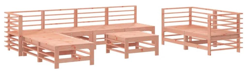 3186303 vidaXL Set mobilier de grădină, 9 piese, lemn masiv douglas
