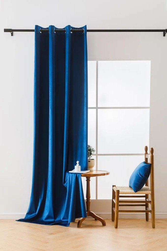 Draperie din catifea opaca Culoare albastru regal, VELVET 140x250 cm