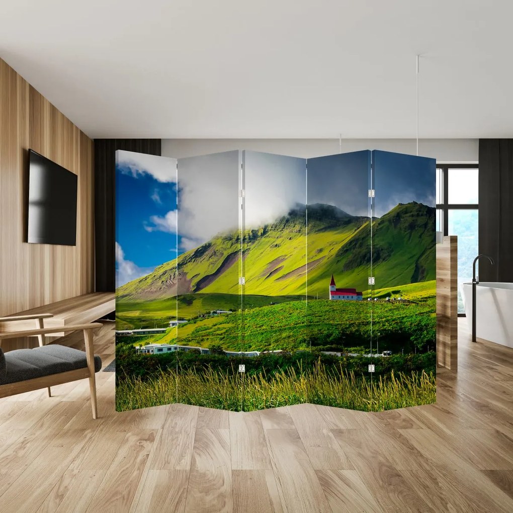 Paravan - Peisaj montan (210x170 cm)