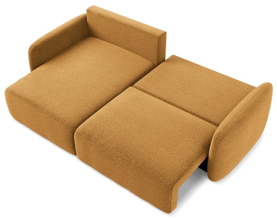 Colțar portocaliu extensibil/cu spațiu de depozitare (cu colț pe partea stângă) Kalena – Makamii