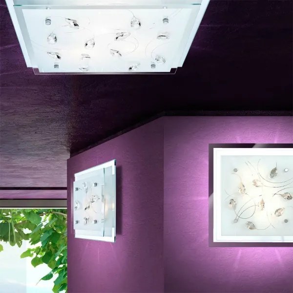 Globo 40408-2 - Plafoniera JASMINA 2xE27ILLU/40W/230V