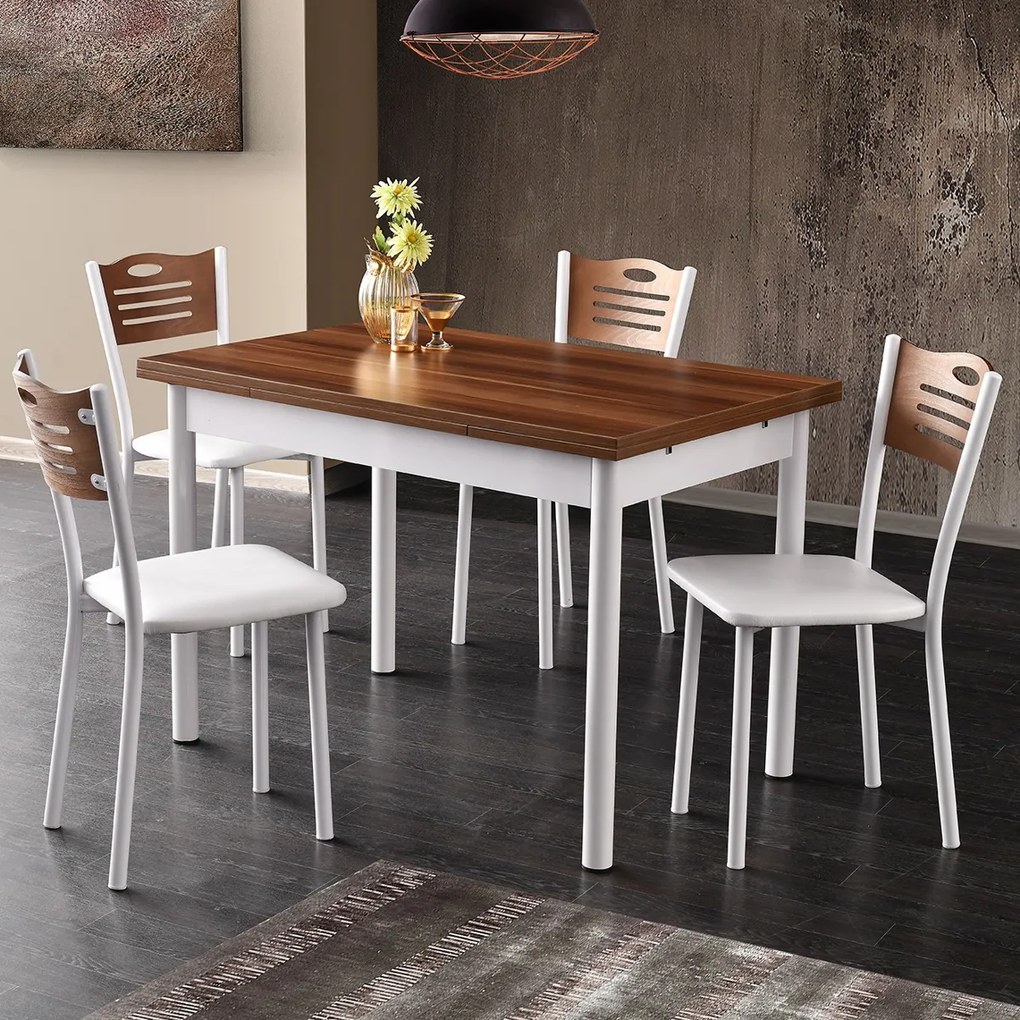 Masă de luat masa Polo Walnut White