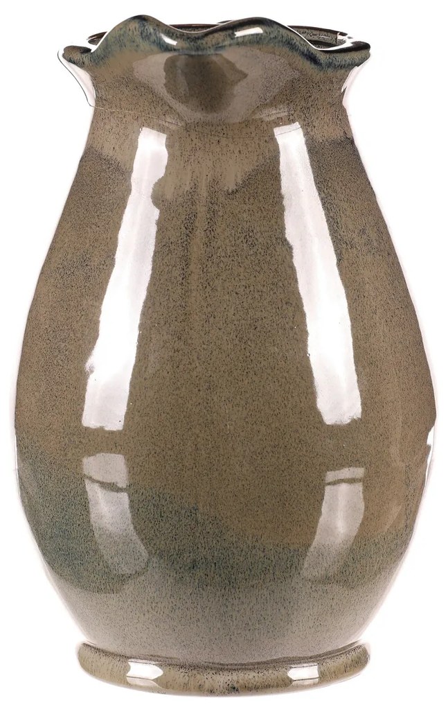 Cana ceramică gri, 18 x 20 x 28 cm, mare, 28 cm