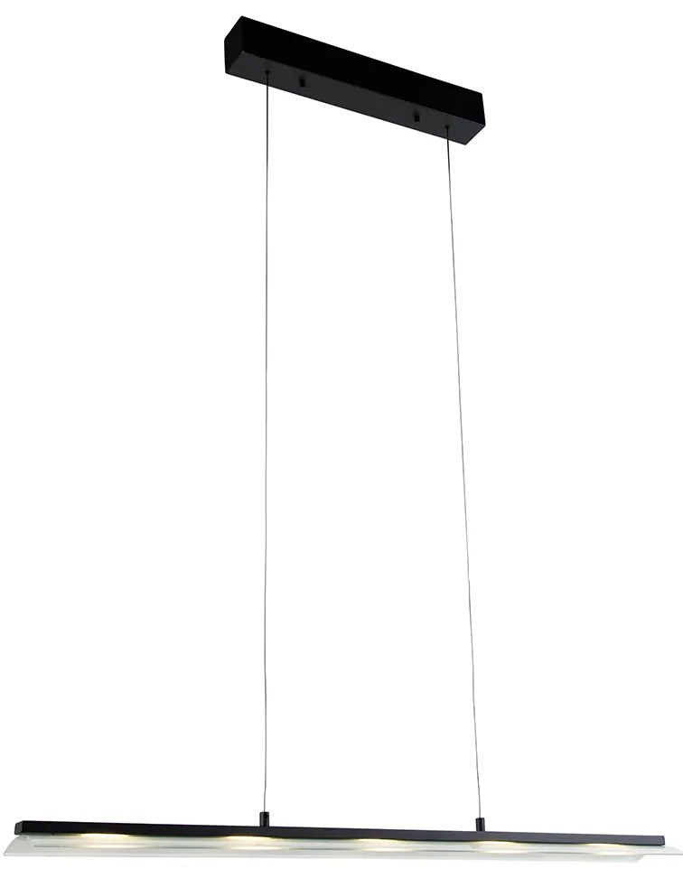 Lampă pendant de design negru, cu LED-uri reglabile cu 3 trepte Easylift - Nele