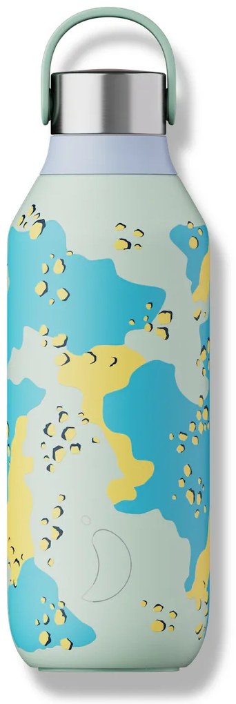 Sticlă termos Chilly's Bottles - Desert Camo green 500ml, ediția Studio/Series 2