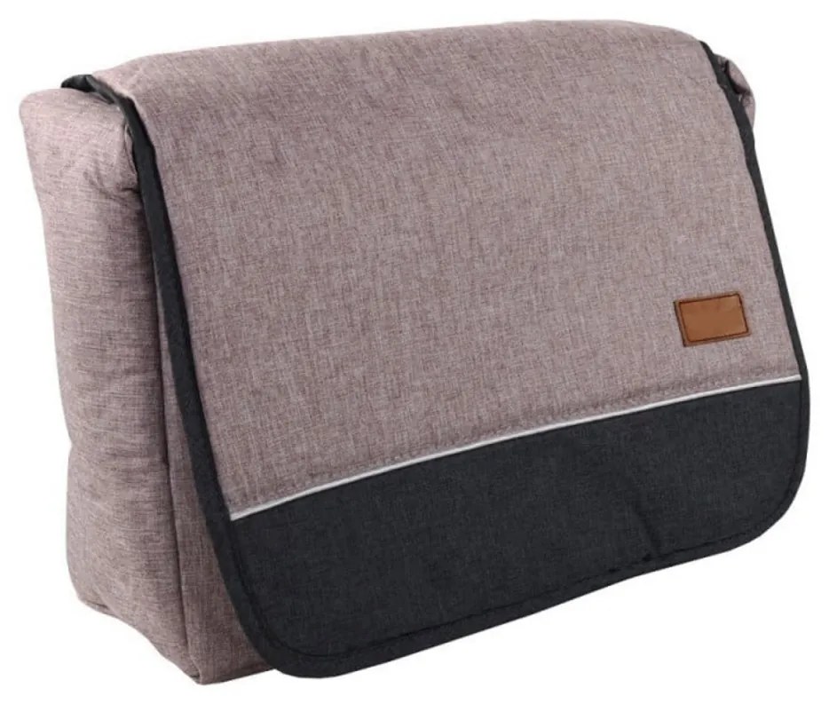 Geanta bebe NOVOKIDS™ Maraya PRO Care atasabila la carucior, Maner detasabil, Capacitate mare , dimensiuni 40X35X12 cm, Beige cu Maron