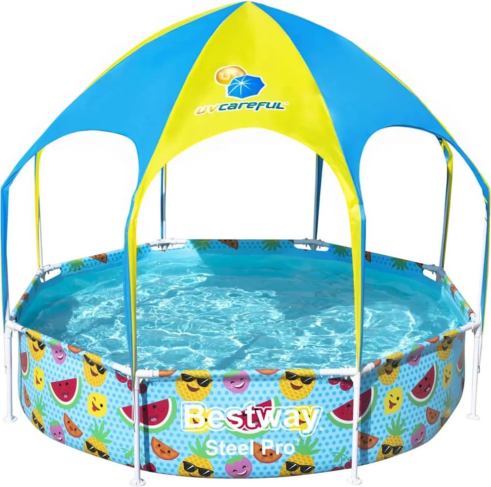 Bestway Piscină supraterană copii Steel Pro, protecție UV, 244x51 cm