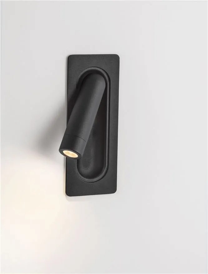 Aplica incastrabila cu spot LED directionabil INLITE negru