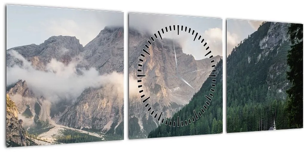 Tablou - Lake Prags (cu ceas) (90x30 cm)