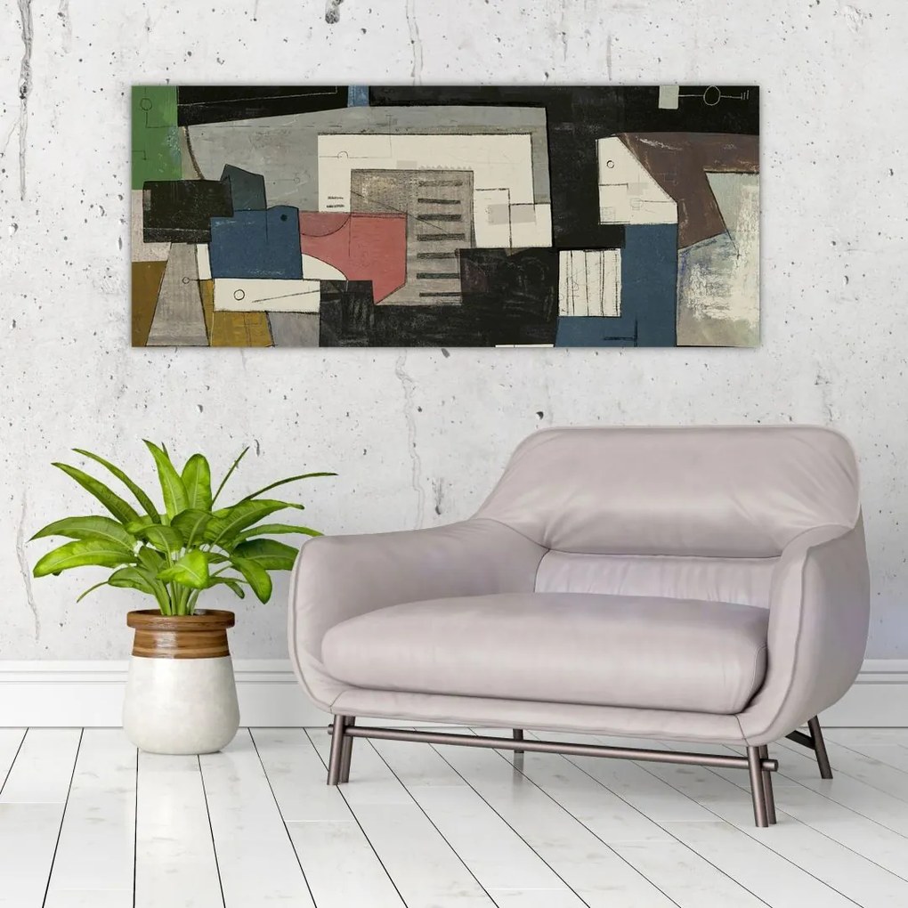 Tablou - Abstracție cubism (120x50 cm)