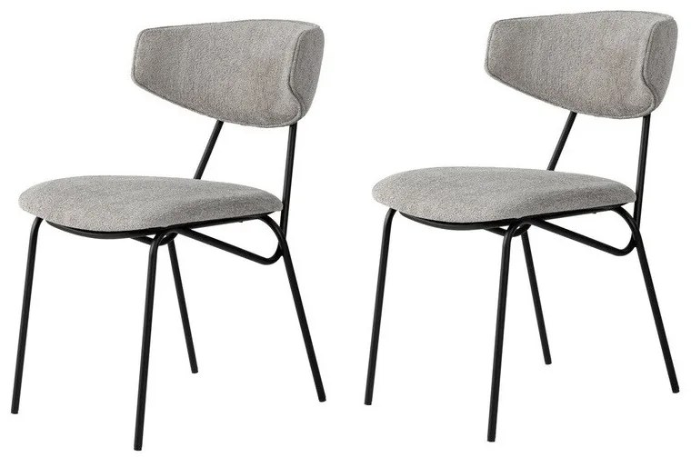 Set de scaune de sufragerie Nancy Grey and Black,2 buc.