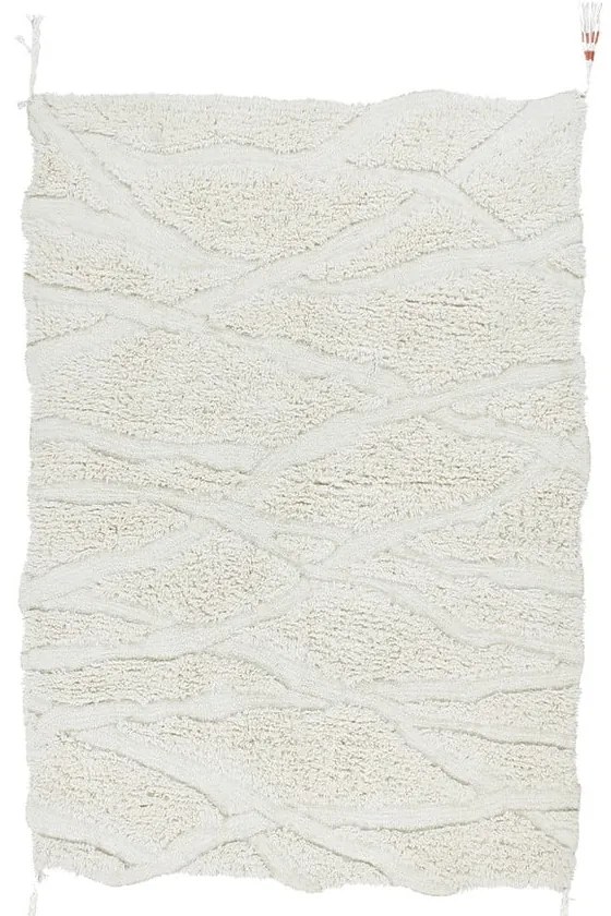 Covor alb lavabil/țesut manual din lână 170x240 cm Enkang Ivory – Lorena Canals