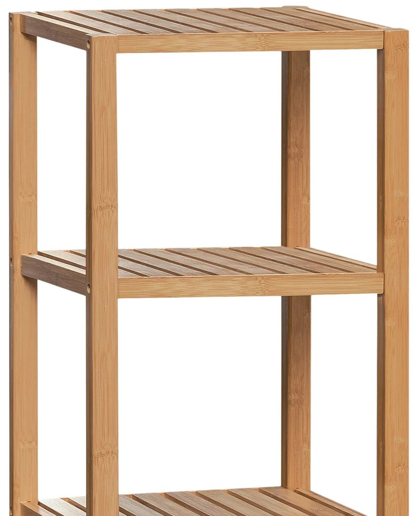 Raft din bambus 5 etajere, 140 cm, 5 etaje