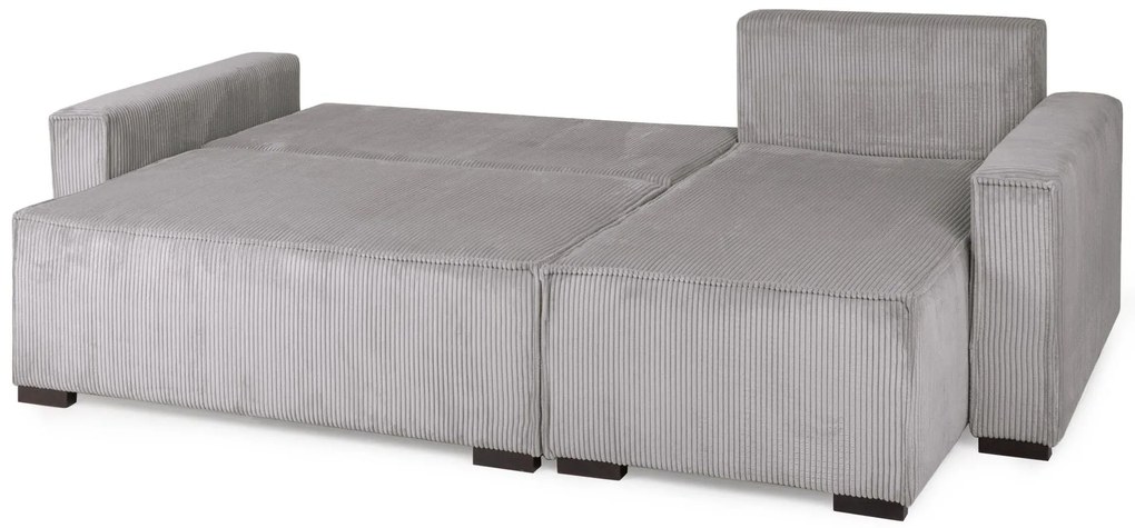 Canapea extensibila cu colt bilateral Culoare Gri Deschis, SMART