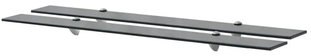 vidaXL Rafturi suspendate, 2 buc., 100 x 10 cm, sticlă, 8 mm