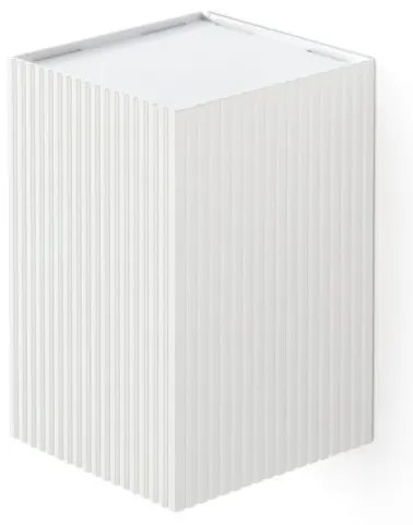 Aplica perete aluminiu striat alb, 1xGU10, LUNE square