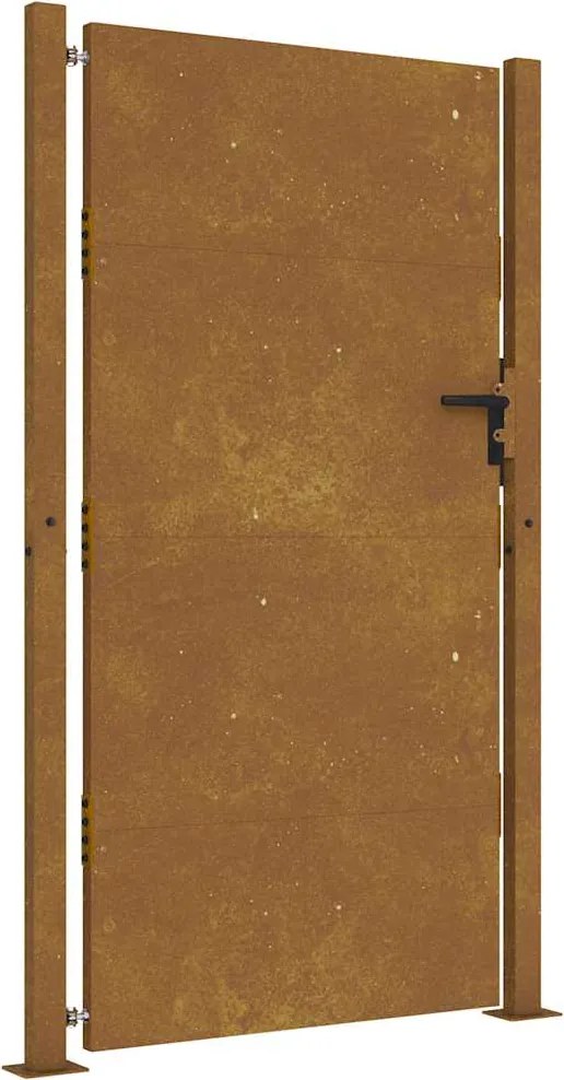 vidaXL Poartă de grădină 100x200 cm, oțel Corten