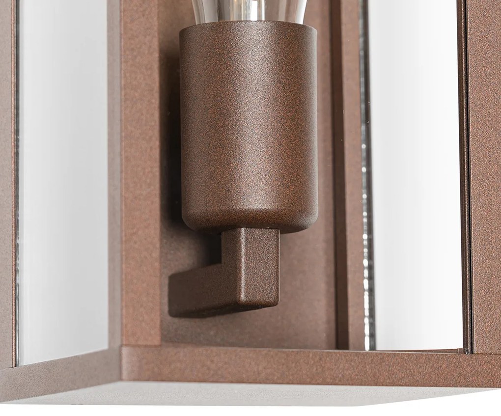 Lampă de perete inteligentă maro rugină 26 cm IP44 incl. WiFi ST64 - Charlois