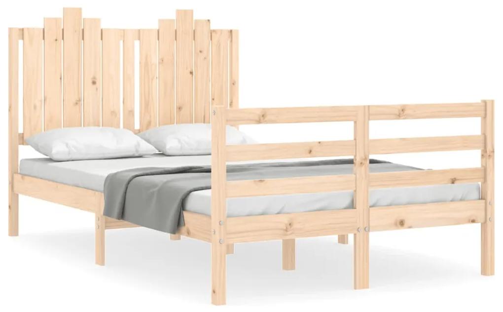 3194176 vidaXL Cadru de pat cu tăblie, 120x200 cm, lemn masiv