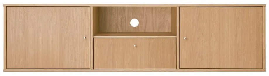 Comodă TV în culoare naturală cu aspect de lemn de stejar 161x42 cm Mistral – Hammel Furniture