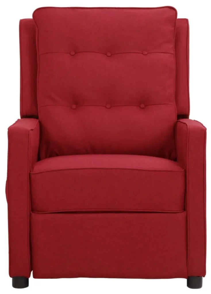 338969 vidaXL Fotoliu de masaj, roșu vin, material textil