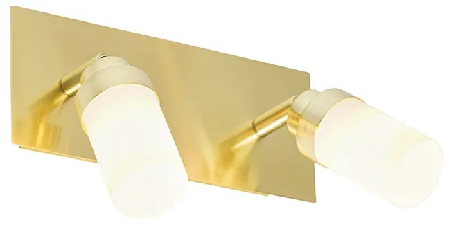 Spotlight modern pentru baie din alamă cu 2 lumini IP44 - Japie