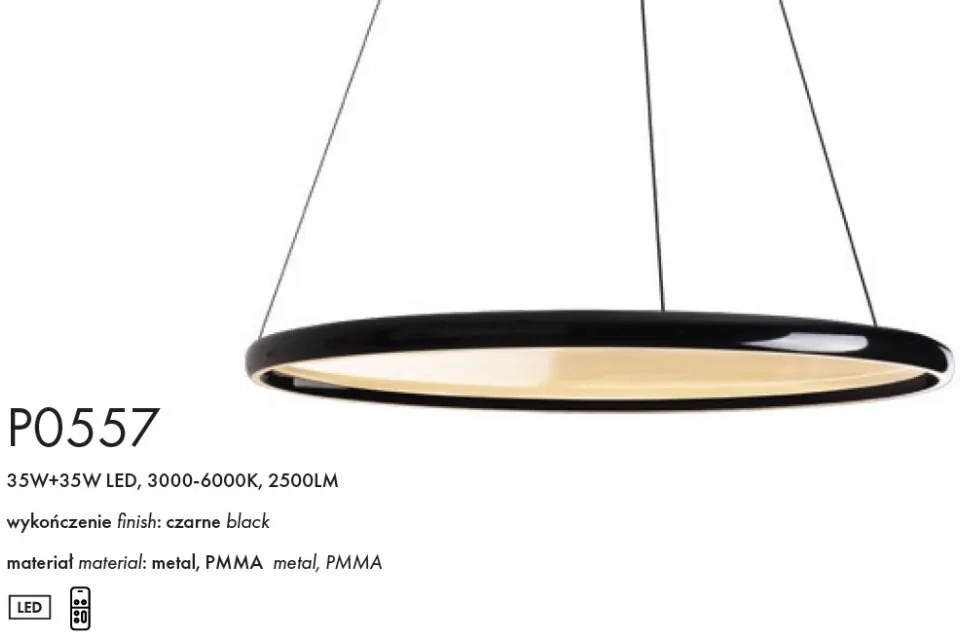 Lustra LED cu telecomanda design circular Qled