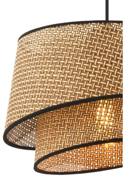 Lampă suspendată pe cablu BARETTE 1xE27/60W/230V maro/negru