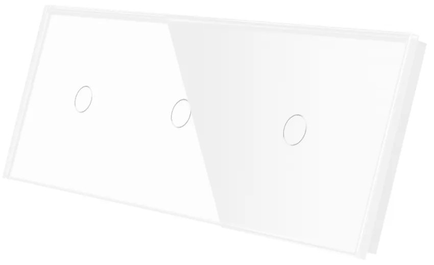 Panou Intrerupator Simplu + Simplu + Simplu cu Touch Din Sticla LUXION