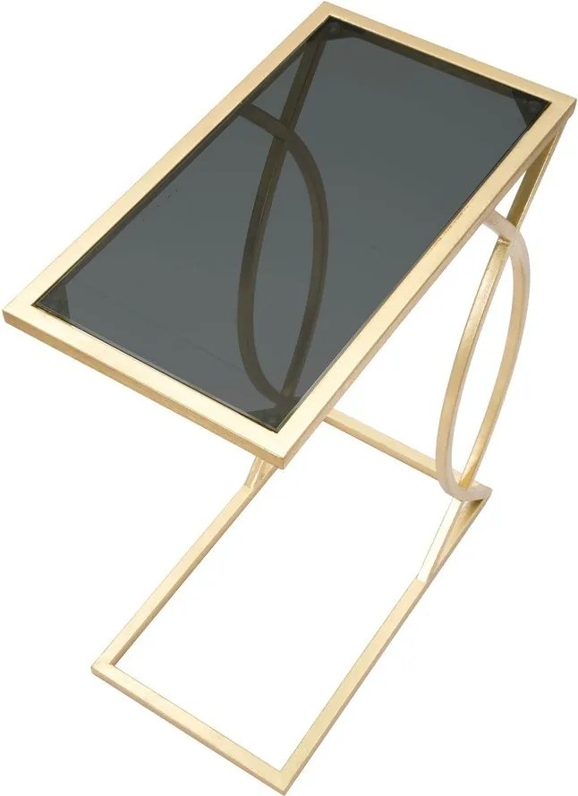 Măsuță auxiliară cu blat din sticlă 25.5x45.5 cm Glam – Mauro Ferretti