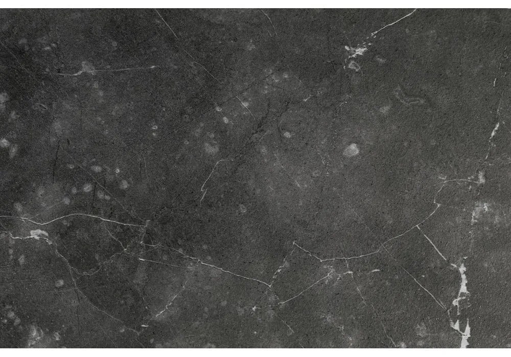 Măsuță de cafea neagră rotundă cu blat cu aspect de marmură ø 80 cm Wyre – Actona