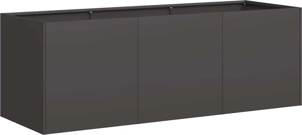 vidaXL Jardinieră neagră 120x40x40 cm, oțel laminat la rece