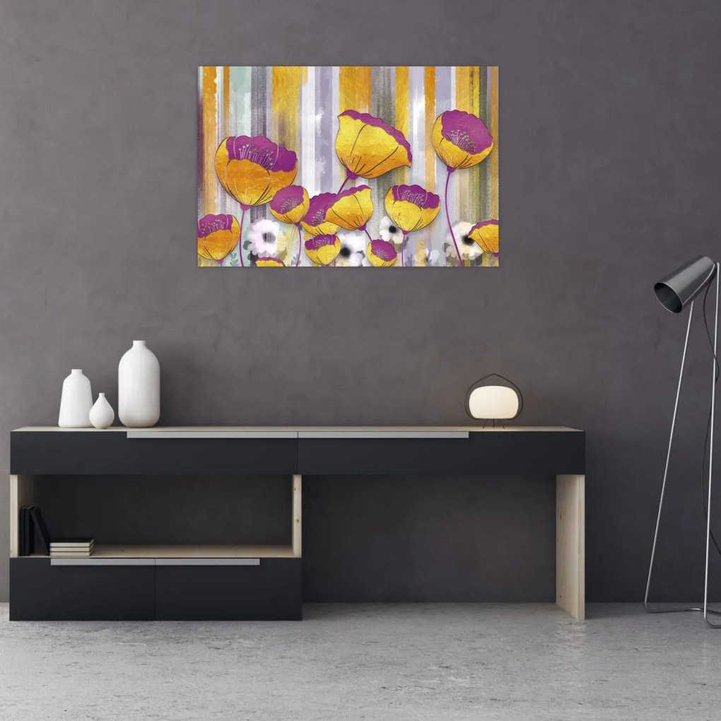 Tablou - Ilustrațir cu flori (90x60 cm)