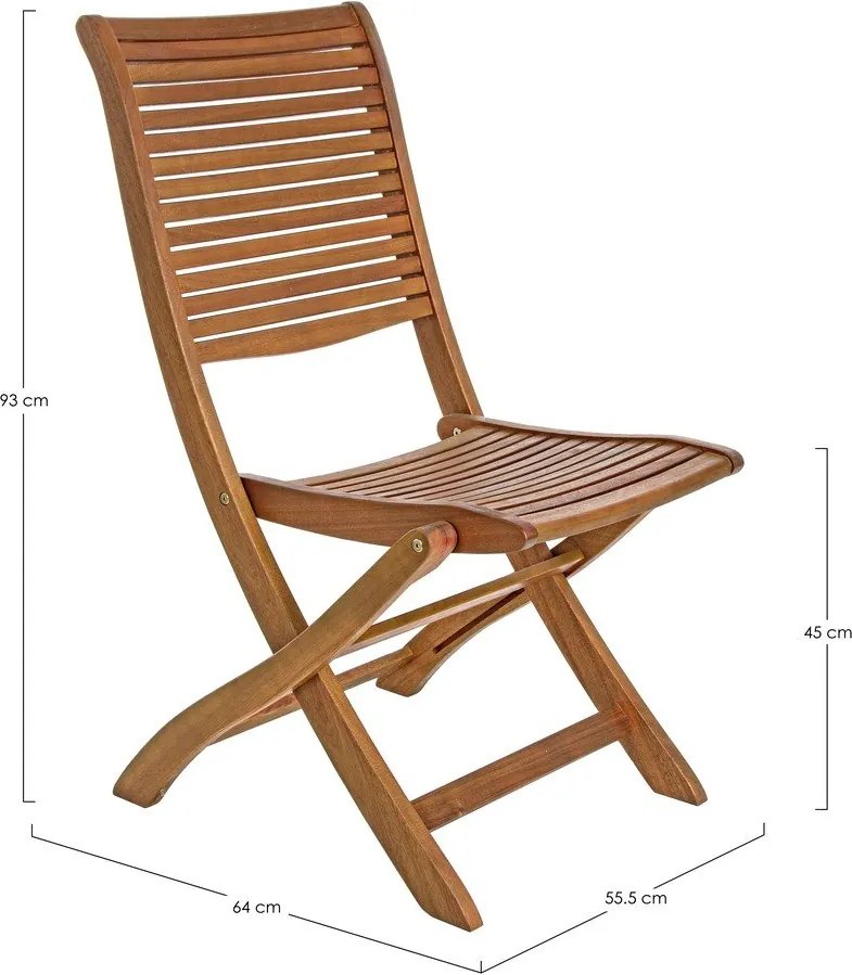 Scaun de grădină în culoare naturală din lemn masiv Noemi – Bizzotto