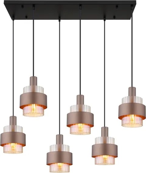 Globo 15560-6HA - Candelabru suspendat pe cablu MILLEY, 6xE27/60W/230V