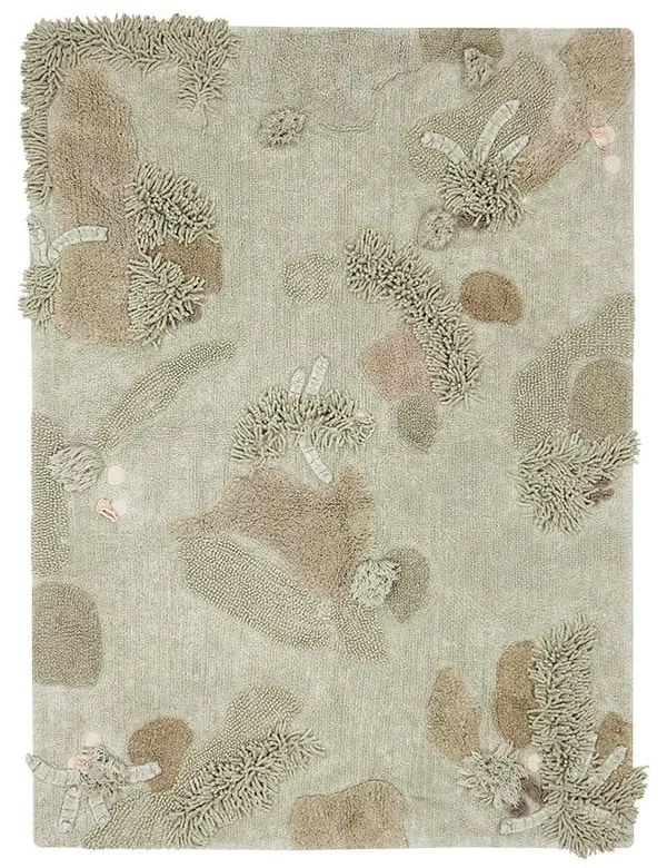 Covor de joacă pentru copii bej din bumbac 120x160 cm Mushroom Forest – Lorena Canals