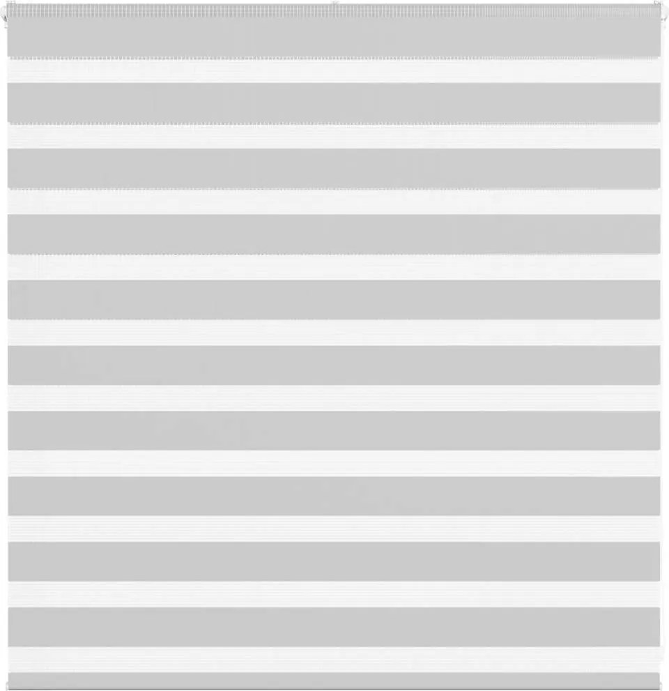 vidaXL Jaluzea tip zebra gri deschis lățime țesătură 135,9cm poliester