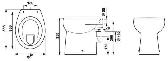 JIKA H8220360000001 - Vas WC pentru copii BABY, ceramică, albă