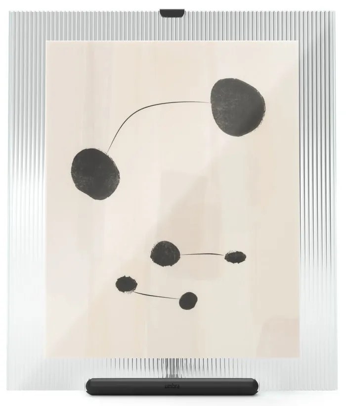 Ramă foto neagră cu picior de susținere din sticlă 26x30,5 cm Flute – Umbra