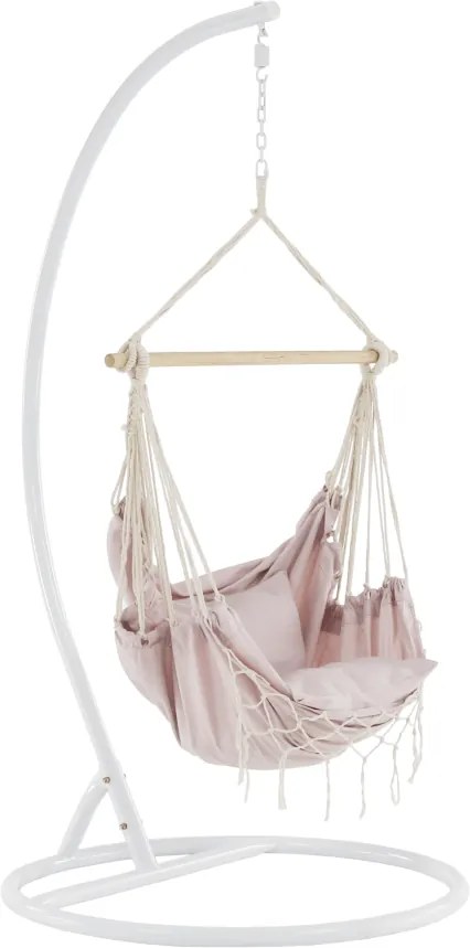 Fotoliu balansoar suspendabil, roz învechit, OFRAME