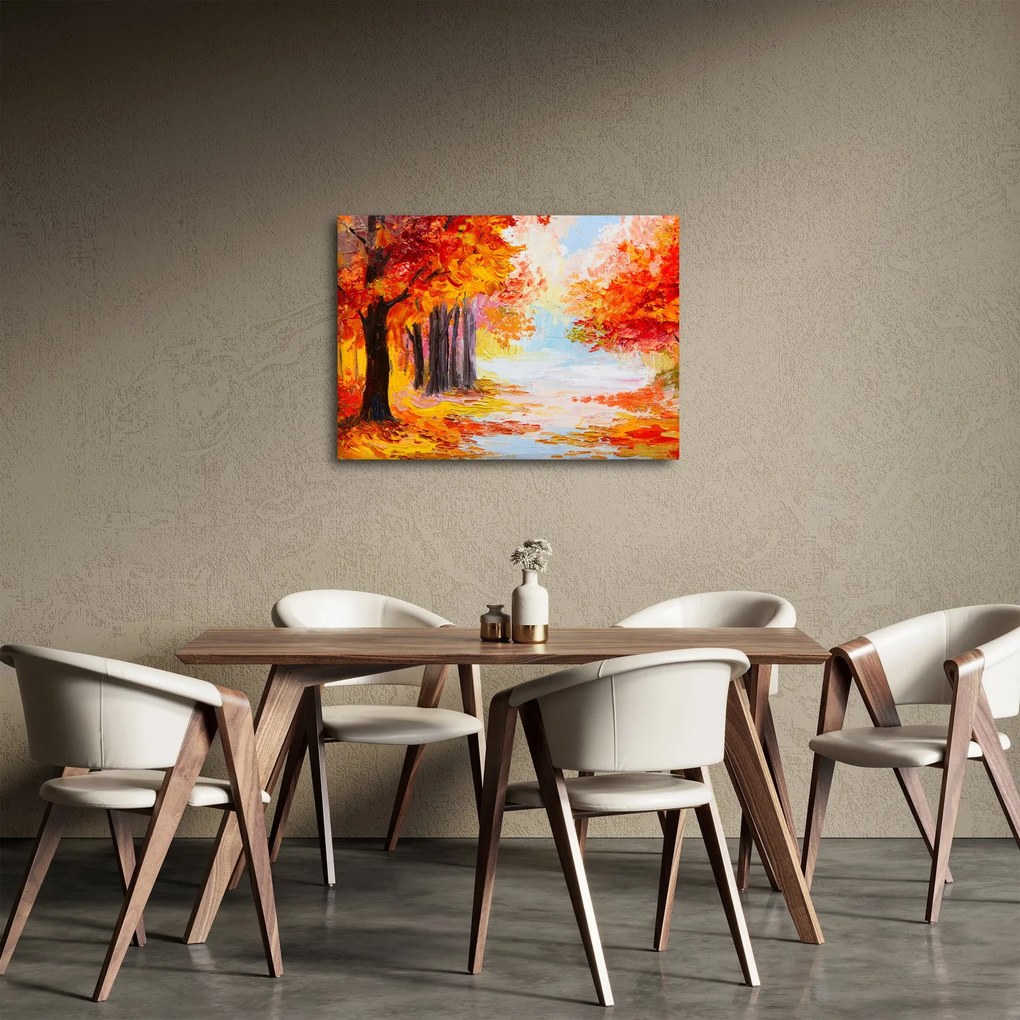 Tablou - Pictura, toamna colorată (70x50 cm)