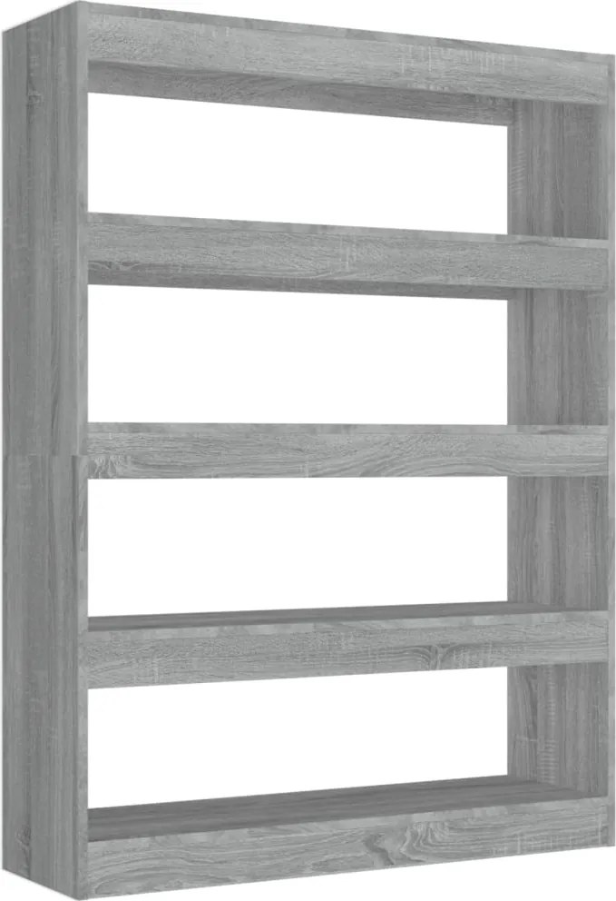vidaXL Bibliotecă/Separator cameră, gri sonoma, 100x30x135 cm