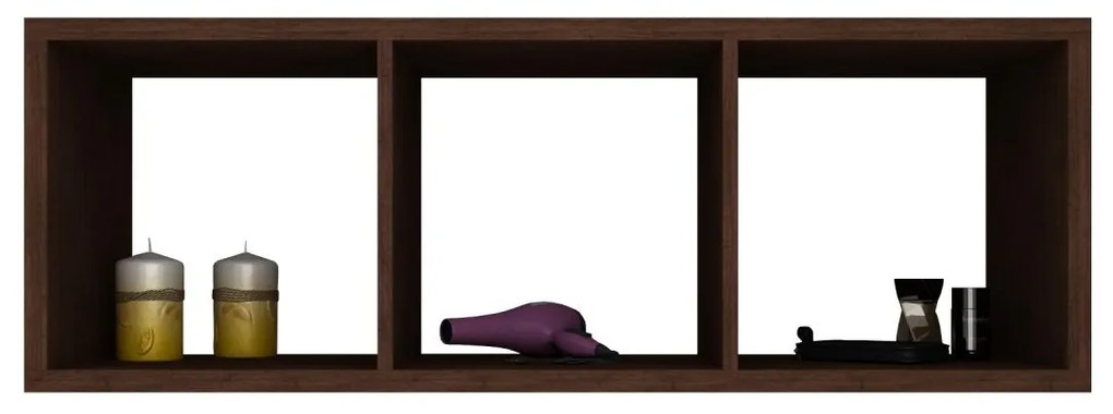 Etajera haaus Lira, 3 Casete, Wenge, 90 x 20 x 30 cm