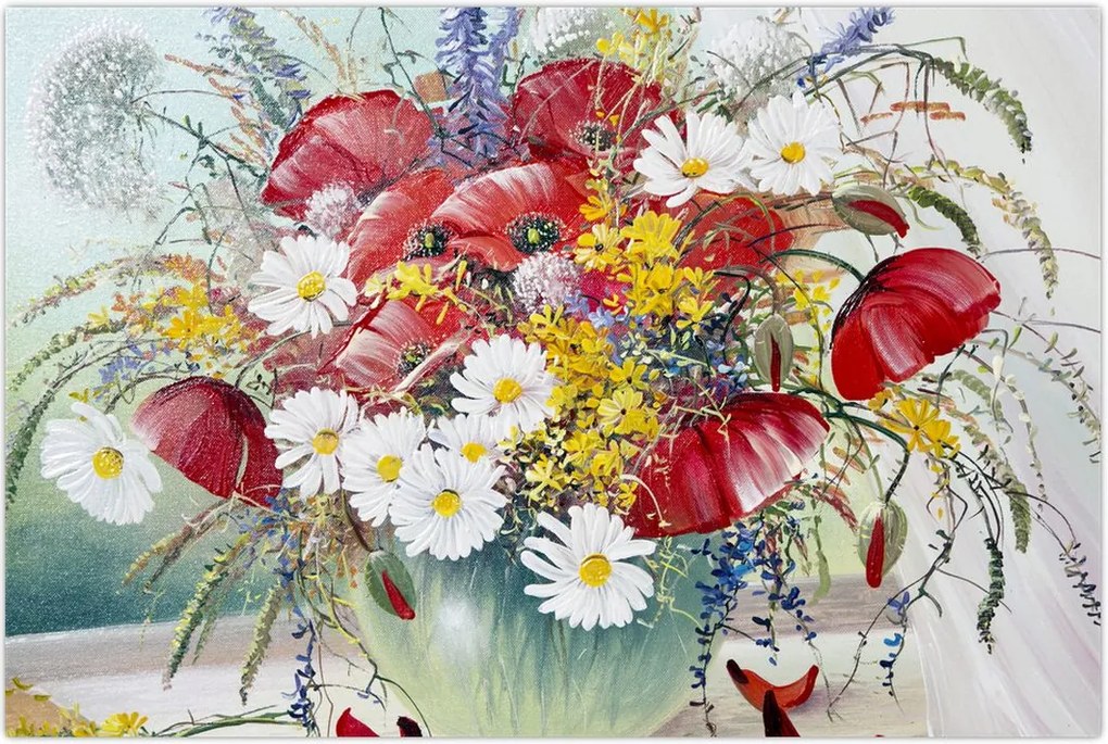 Tablou - Vază cu flori sălbatice (90x60 cm)