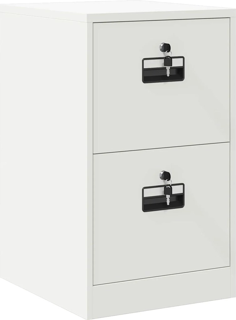 vidaXL Dulap pentru Fișiere Alb 44 x 50 x 74,5 cm Oțel Laminat la Rece