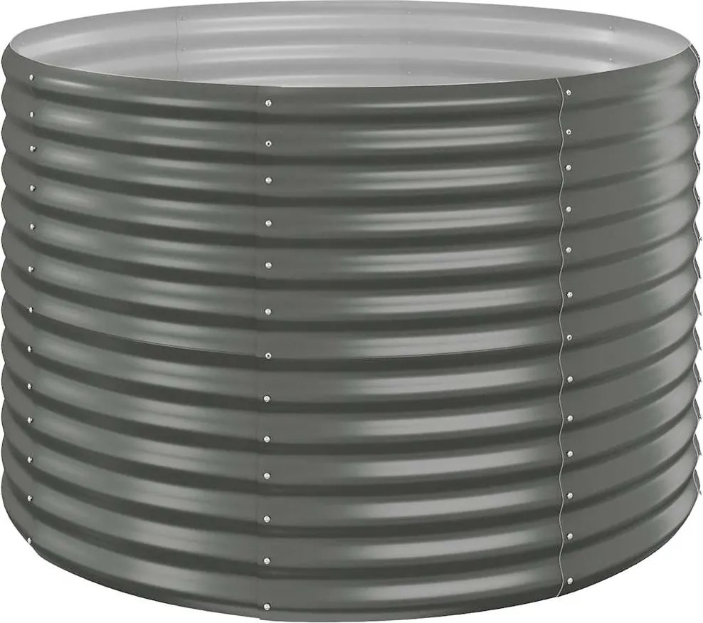 vidaXL Jardinieră grădină gri 100x100x68 cm oțel galvanizat