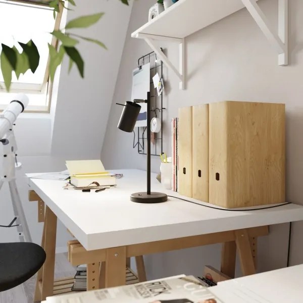 Lampă de masă RING 1xGU10/40W/230V neagră Sollux SL.1091