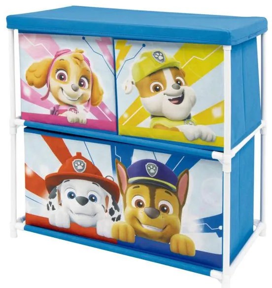 Patrula Cățelușilor Raft de depozitare pentru jucării cu 3 compartimente 53x30x60 cm